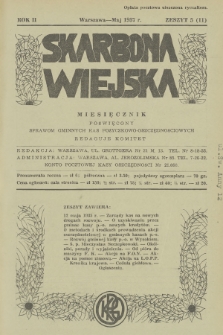 Skarbona Wiejska : miesięcznik poświęcony sprawom gminnych kas pożyczkowo-oszczędnościowych. R.2, 1937, z. 5