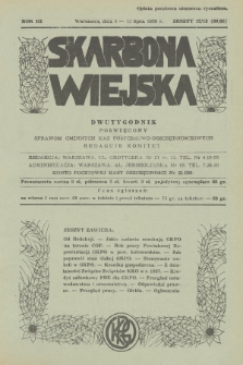 Skarbona Wiejska : dwutygodnik poświęcony sprawom gminnych kas pożyczkowo-oszczędnościowych. R.3, 1938, z. 12