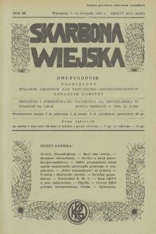 Skarbona Wiejska : dwutygodnik poświęcony sprawom gminnych kas pożyczkowo-oszczędnościowych. R.3, 1938, z. 20