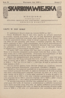 Skarbona Wiejska : miesięcznik poświęcony sprawom gminnych kas pożyczkowo-oszczędnościowych. R.4, 1939, z. 2