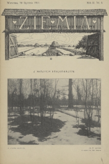 Ziemia : tygodnik krajoznawczy illustrowany. R. 2, 1911, nr 4