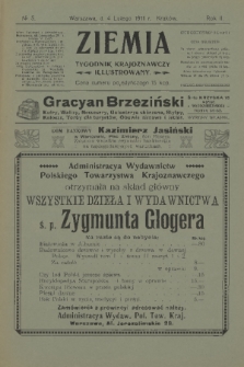 Ziemia : tygodnik krajoznawczy illustrowany. R. 2, 1911, nr 5