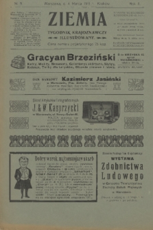Ziemia : tygodnik krajoznawczy illustrowany. R. 2, 1911, nr 9
