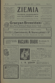 Ziemia : tygodnik krajoznawczy illustrowany. R. 2, 1911, nr 16