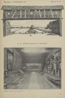 Ziemia : tygodnik krajoznawczy illustrowany. R. 2, 1911, nr 41