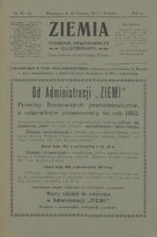 Ziemia : tygodnik krajoznawczy illustrowany. R. 2, 1911, nr 49 i 50