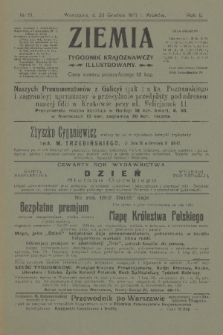 Ziemia : tygodnik krajoznawczy illustrowany. R. 2, 1911, nr 51