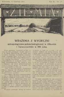 Ziemia : tygodnik krajoznawczy illustrowany. R. 3, 1912, nr 17