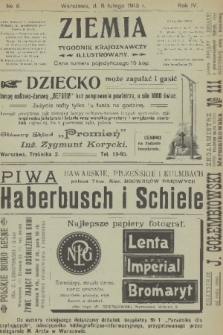 Ziemia : tygodnik krajoznawczy illustrowany. R. 4, 1913, nr 6