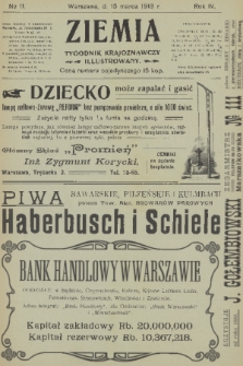 Ziemia : tygodnik krajoznawczy illustrowany. R. 4, 1913, nr 11