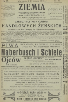 Ziemia : tygodnik krajoznawczy illustrowany. R. 4, 1913, nr 25