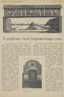 Ziemia : tygodnik krajoznawczy illustrowany. R. 1, 1910, nr 7