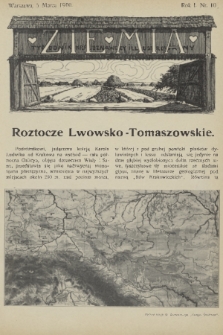 Ziemia : tygodnik krajoznawczy illustrowany. R. 1, 1910, nr 10
