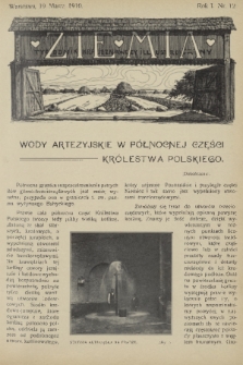 Ziemia : tygodnik krajoznawczy illustrowany. R. 1, 1910, nr 12