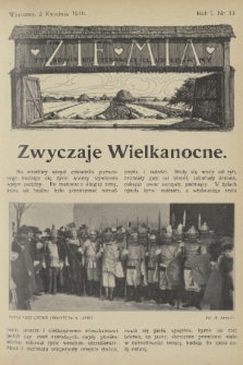 Ziemia : tygodnik krajoznawczy illustrowany. R. 1, 1910, nr 14