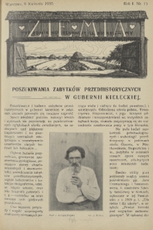 Ziemia : tygodnik krajoznawczy illustrowany. R. 1, 1910, nr 15