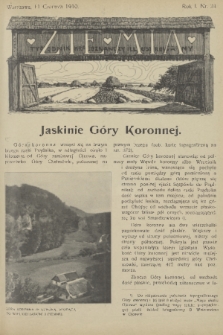 Ziemia : tygodnik krajoznawczy illustrowany. R. 1, 1910, nr 24