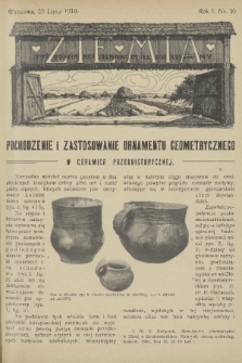 Ziemia : tygodnik krajoznawczy illustrowany. R. 1, 1910, nr 30