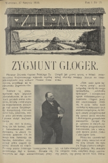 Ziemia : tygodnik krajoznawczy illustrowany. R. 1, 1910, nr 35