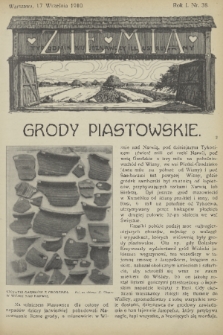 Ziemia : tygodnik krajoznawczy illustrowany. R. 1, 1910, nr 38