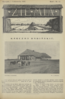 Ziemia : tygodnik krajoznawczy illustrowany. R. 1, 1910, nr 40