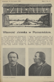 Ziemia : tygodnik krajoznawczy illustrowany. R. 1, 1910, nr 47