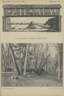 Ziemia : tygodnik krajoznawczy illustrowany. R. 1, 1910, nr 48