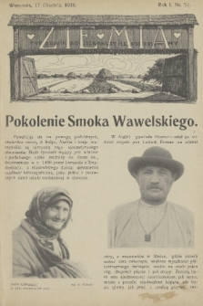 Ziemia : tygodnik krajoznawczy illustrowany. R. 1, 1910, nr 51