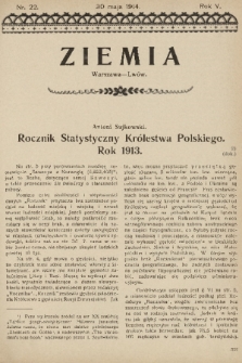 Ziemia. R. 5, 1914, nr 22