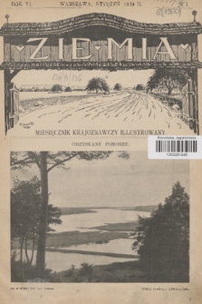 Ziemia : miesięcznik krajoznawczy illustrowany. R. 6, 1920, nr 1