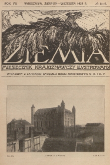 Ziemia : miesięcznik krajoznawczy ilustrowany. R. 7, 1922, nr 8-9