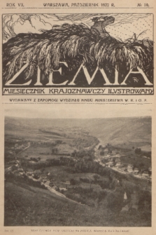Ziemia : miesięcznik krajoznawczy ilustrowany. R. 7, 1922, nr 10