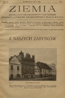 Ziemia : miesięcznik krajoznawczy ilustrowany. R. 9, 1924, nr 2