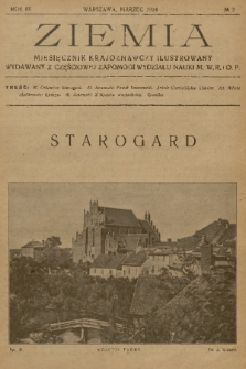 Ziemia : miesięcznik krajoznawczy ilustrowany. R. 9, 1924, nr 3
