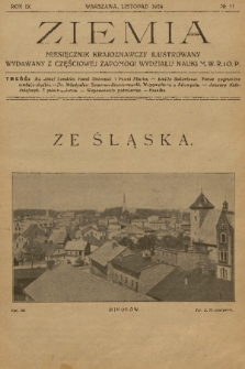 Ziemia : miesięcznik krajoznawczy ilustrowany. R. 9, 1924, nr 11