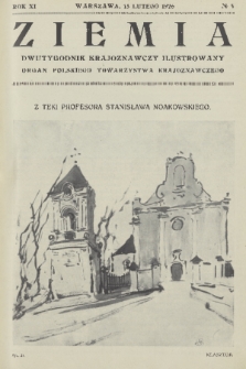 Ziemia : dwutygodnik krajoznawczy ilustrowany : organ Polskiego Towarzystwa Krajoznawczego. R. 11, 1926, nr 4