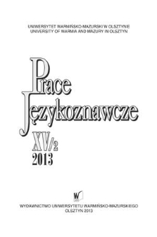 Prace Językoznawcze. 15 (2013), 2