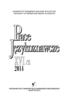 Prace Językoznawcze. 16 (2014), 2