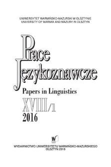 Prace Językoznawcze. 18 (2016), 1