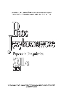 Prace Językoznawcze. 22 (2020), 4