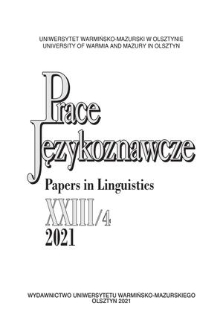 Prace Językoznawcze. 23 (2021), 4