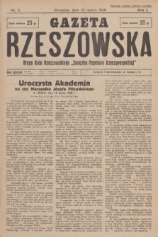 Gazeta Rzeszowska : organ Koła Rzeszowskiego „Związku Naprawy Rzeczypospolitej”. 1928, Nr 5