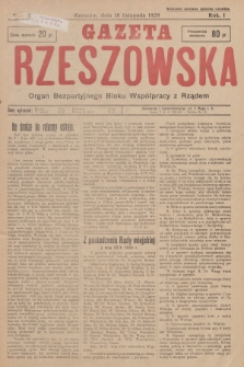 Gazeta Rzeszowska : organ Bezpartyjnego Bloku Współpracy z Rządem. 1928, Nr 39