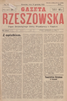 Gazeta Rzeszowska : organ Bezpartyjnego Bloku Współpracy z Rządem. 1928, Nr 44