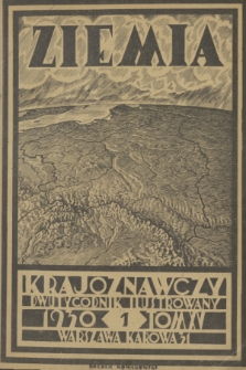 Ziemia : organ Polskiego Towarzystwa Krajoznawczego : dwutygodnik krajoznawczy ilustrowany. R. 15, 1930, treść „Ziemi” w roku 1930