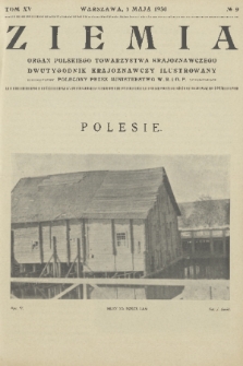 Ziemia : organ Polskiego Towarzystwa Krajoznawczego : dwutygodnik krajoznawczy ilustrowany. R. 15, 1930, nr 9