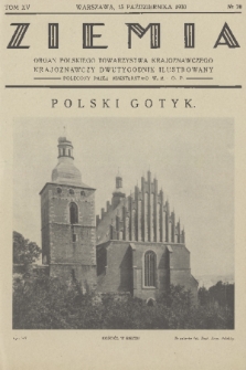 Ziemia : organ Polskiego Towarzystwa Krajoznawczego : dwutygodnik krajoznawczy ilustrowany. R. 15, 1930, nr 20