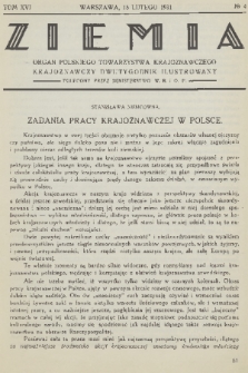 Ziemia : organ Polskiego Towarzystwa Krajoznawczego : krajoznawczy dwutygodnik ilustrowany. T. 16, 1931, nr 4