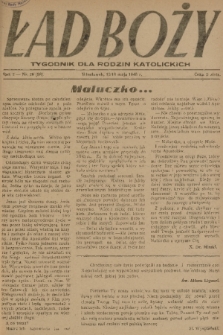 Ład Boży : tygodnik dla rodzin katolickich. R. 2, 1946, nr 20