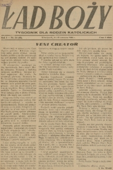 Ład Boży : tygodnik dla rodzin katolickich. R. 2, 1946, nr 24